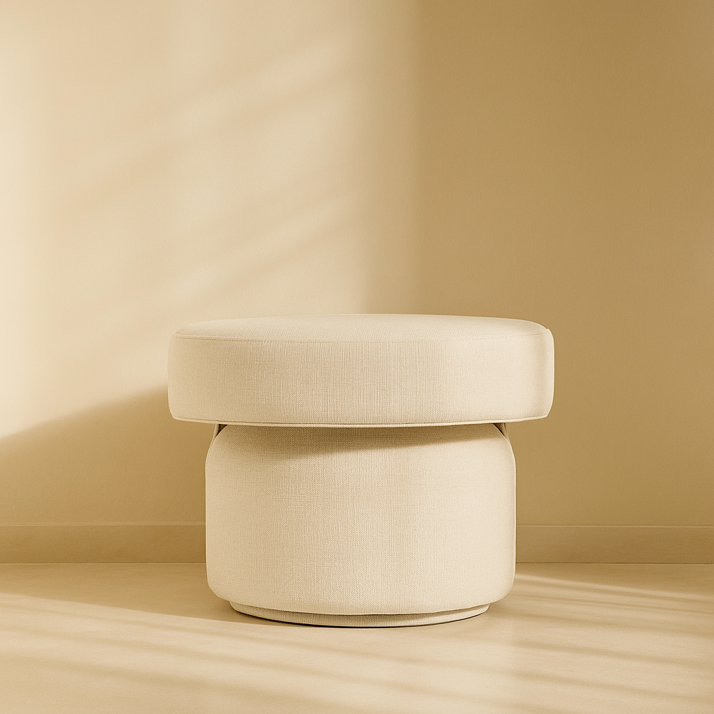 Niya Linen Textured Fabric Swivel Accent Chair