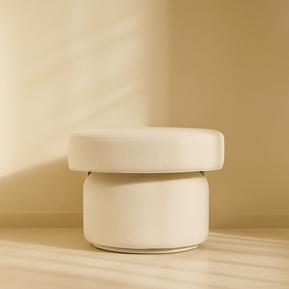 Niya Linen Textured Fabric Swivel Accent Chair