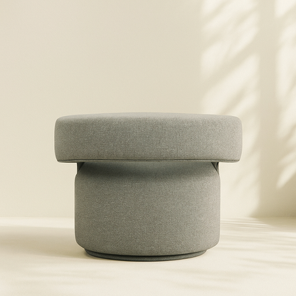 Niya Linen Textured Fabric Swivel Accent Chair