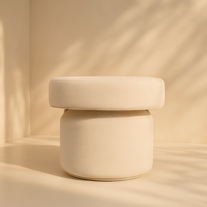 Niya Linen Textured Fabric Swivel Accent Chair