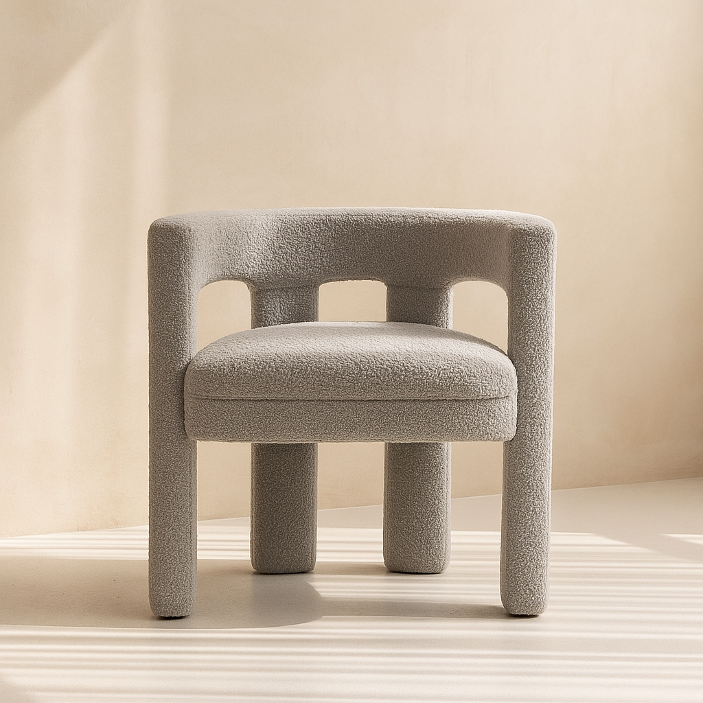 Athena Boucle Fabric Accent | Dining Chair