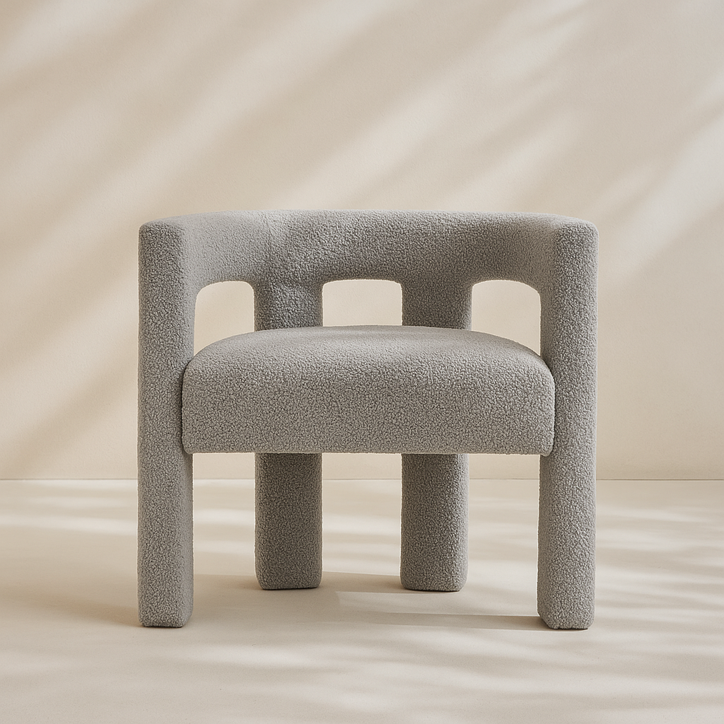 Athena Boucle Fabric Accent | Dining Chair