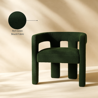 Athena Boucle Fabric Accent | Dining Chair