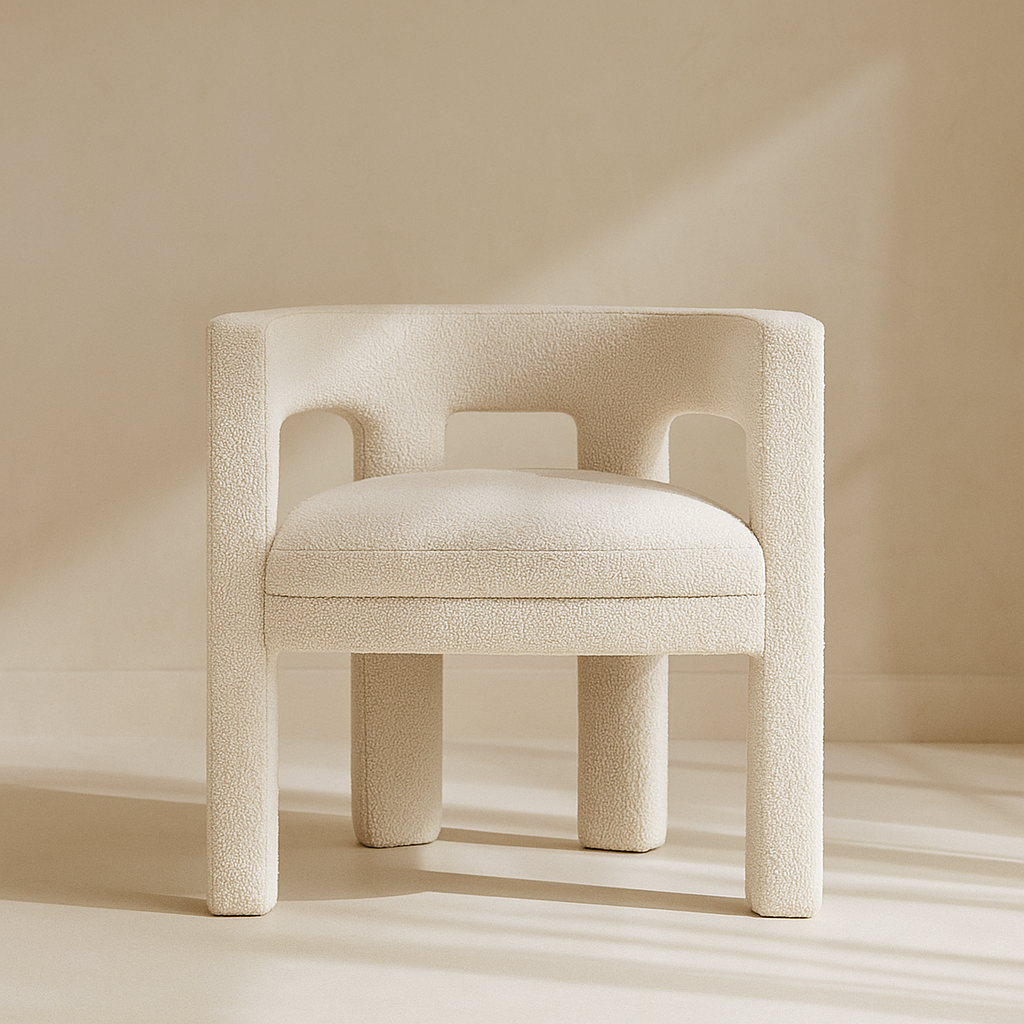 Athena Boucle Fabric Accent | Dining Chair