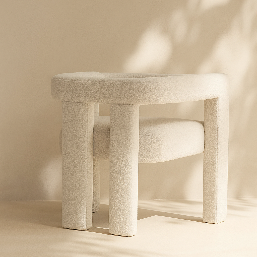 Athena Boucle Fabric Accent | Dining Chair