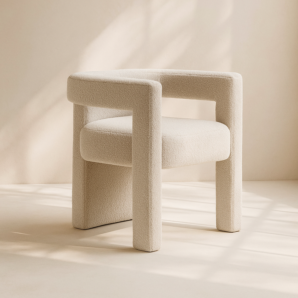 Athena Boucle Fabric Accent | Dining Chair
