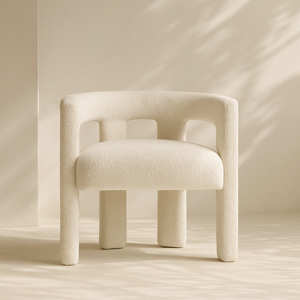 Athena Boucle Fabric Accent | Dining Chair