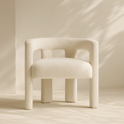 Athena Boucle Fabric Accent | Dining Chair
