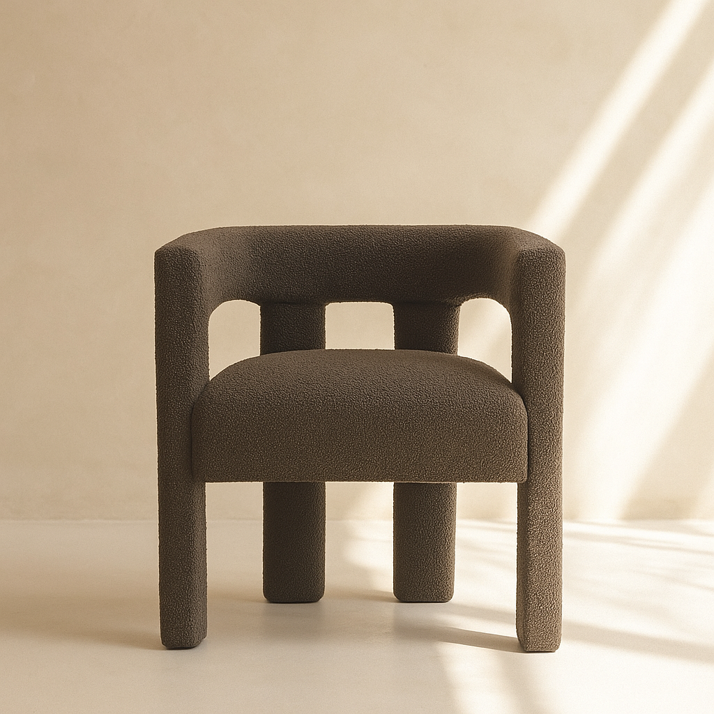 Athena Boucle Fabric Accent | Dining Chair