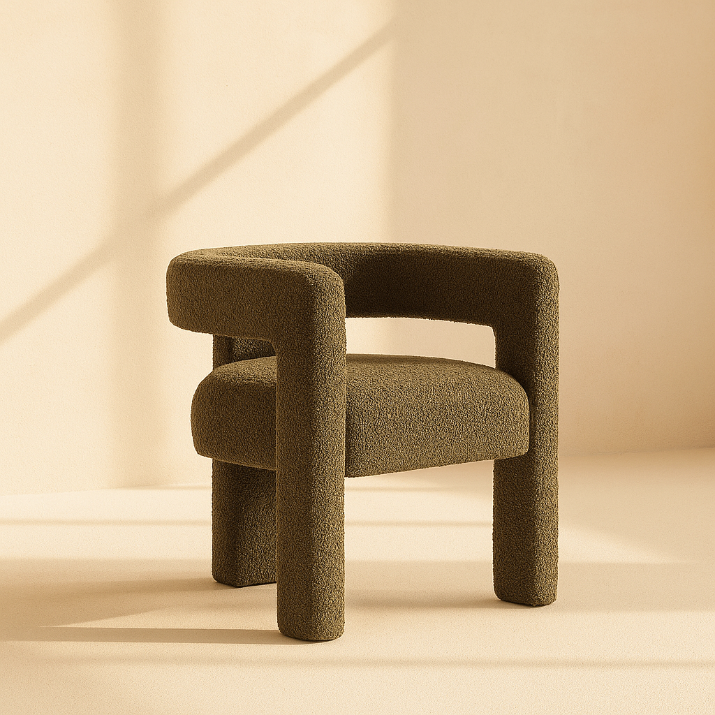 Athena Boucle Fabric Accent | Dining Chair