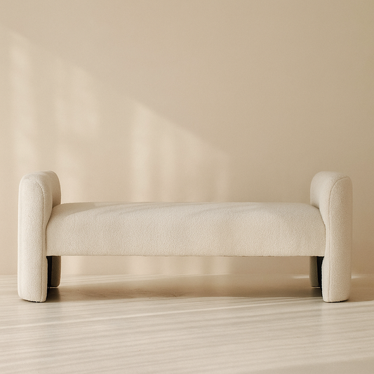 Peyton Boucle Fabric Bench