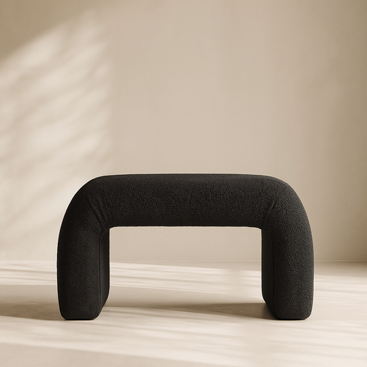 Small Niagara Boucle Fabric Bench