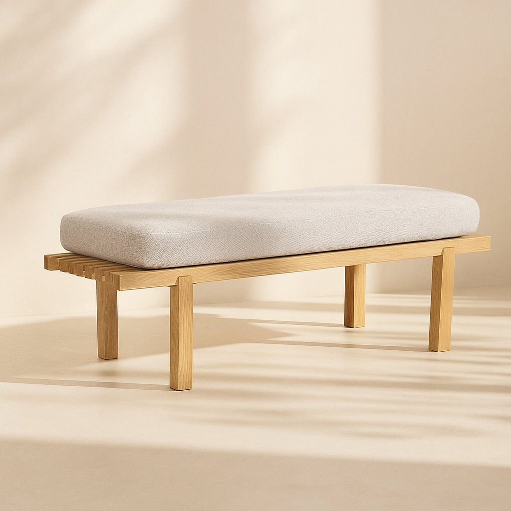 Naya Chenille Fabric Bench