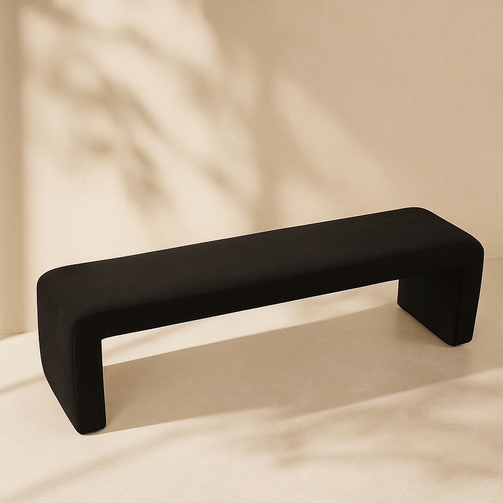 Minimalist Velvet Bench