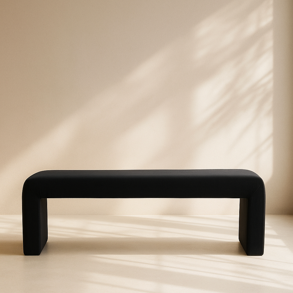 Minimalist Velvet Bench