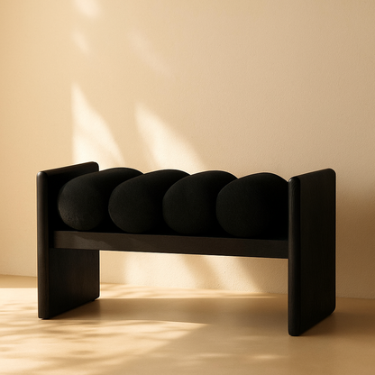 Small Waverly Boucle Fabric Bench