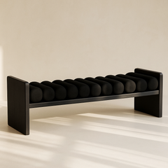 Waverly Boucle Fabric Bench 