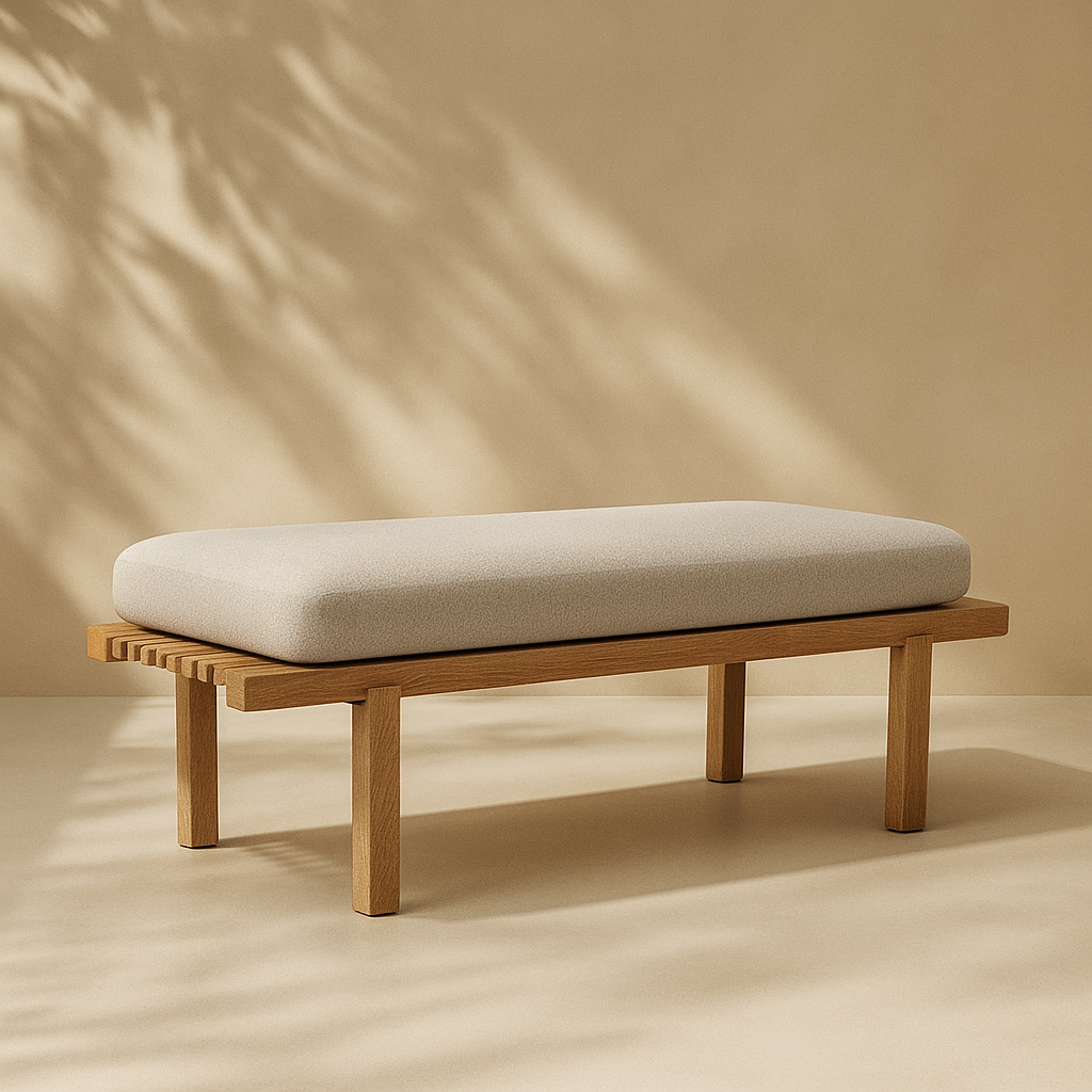 Naya Chenille Fabric Bench