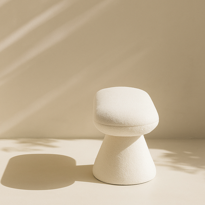 Drum Faux Shearling Bench