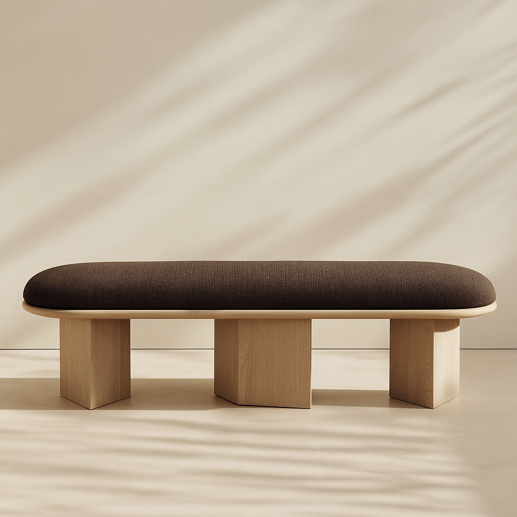 Wilshire Boucle Fabric Bench