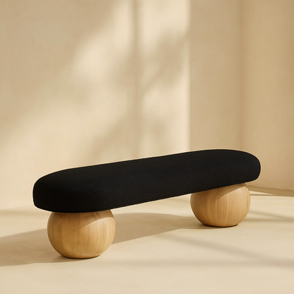 Bowie Boucle Fabric Bench