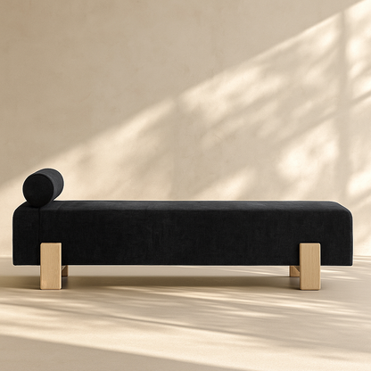 Edison Chenille Fabric Bench