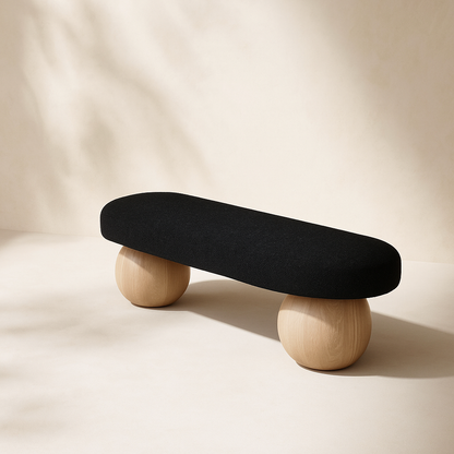 Bowie Boucle Fabric Bench