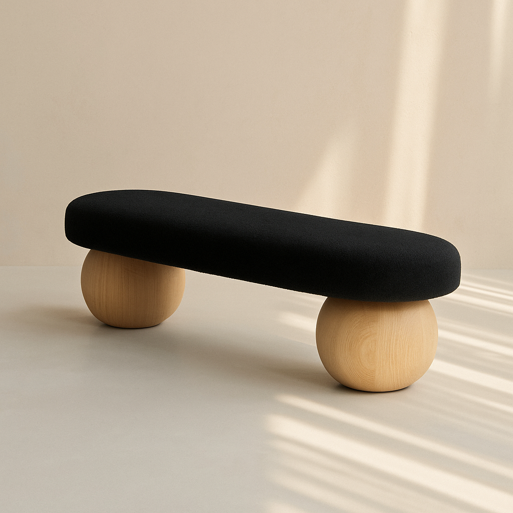 Bowie Boucle Fabric Bench