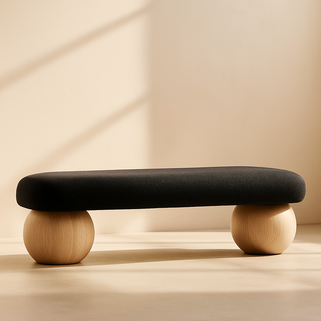 Bowie Boucle Fabric Bench