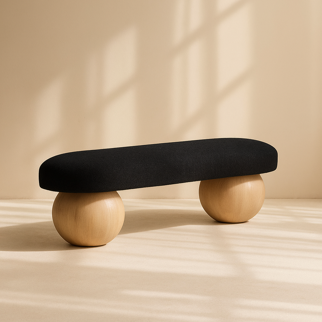 Bowie Boucle Fabric Bench