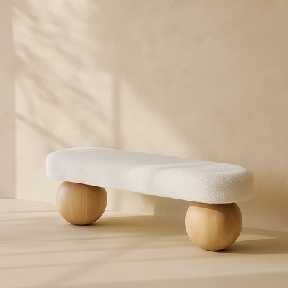 Bowie Boucle Fabric Bench