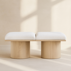 Pavilion Boucle Fabric 2pc. Modular Bench 