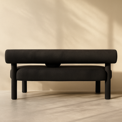 Parlor Boucle Fabric Bench