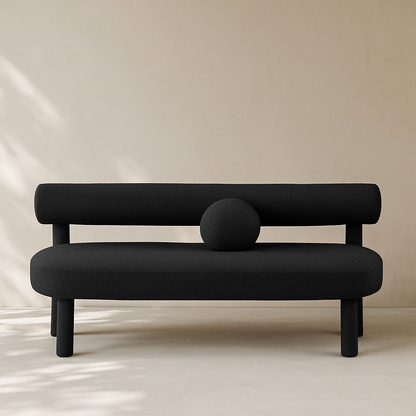 Parlor Boucle Fabric Bench