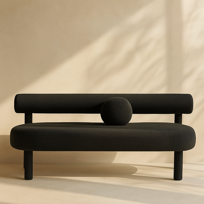 Parlor Boucle Fabric Bench