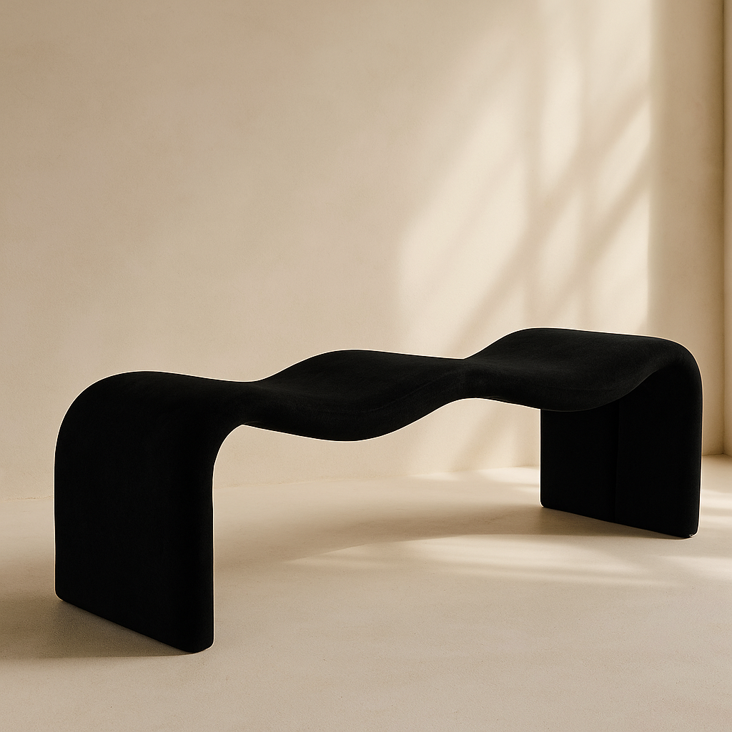 Willow Chenille Fabric Bench