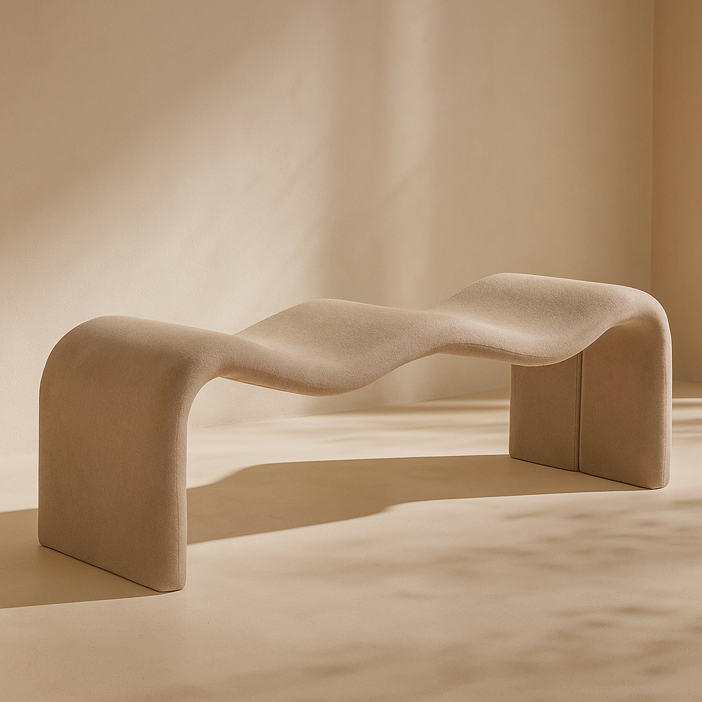 Willow Chenille Fabric Bench