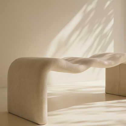 Willow Chenille Fabric Bench