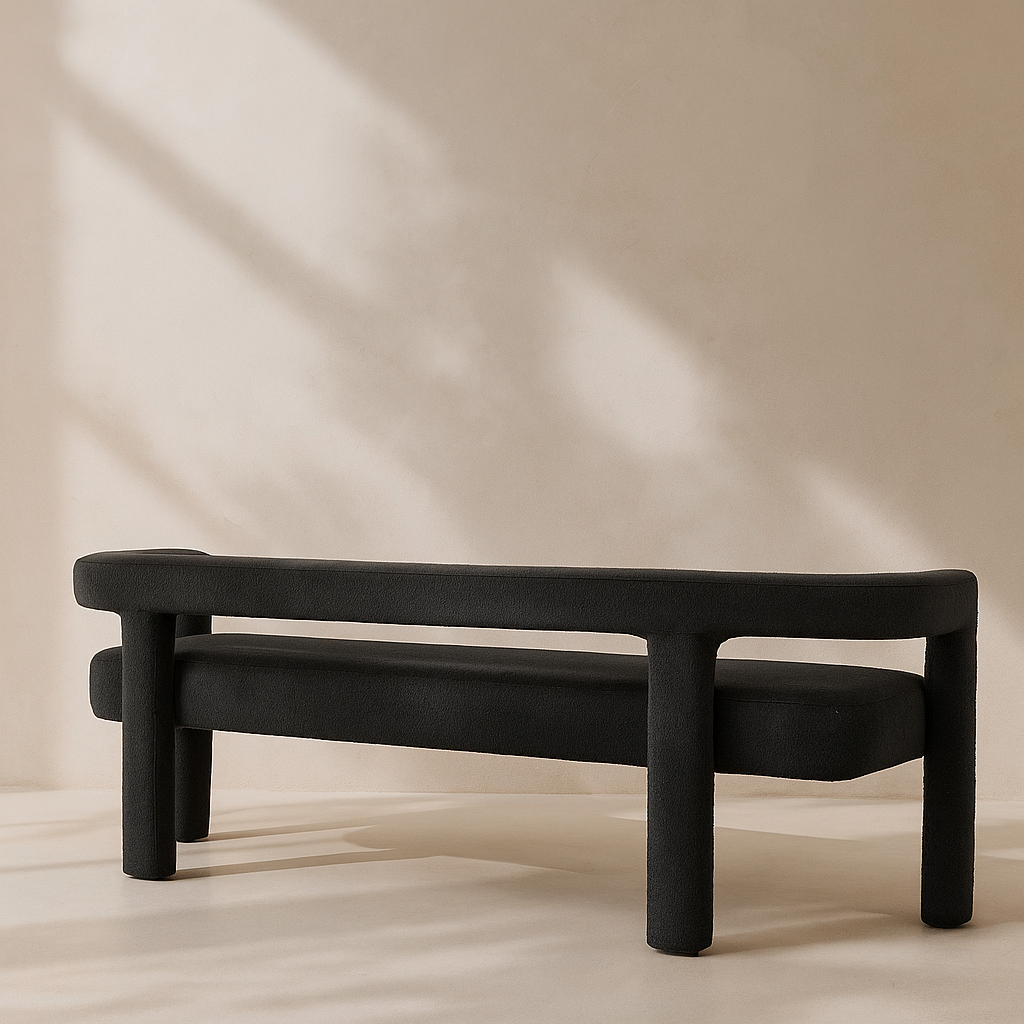Athena Boucle Fabric Bench