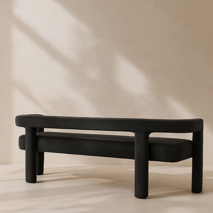 Athena Boucle Fabric Bench