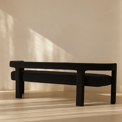 Athena Boucle Fabric Bench