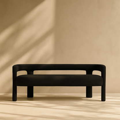 Athena Boucle Fabric Bench