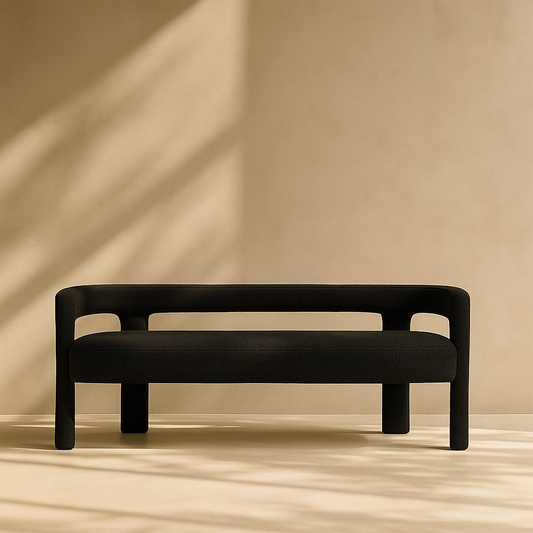 Athena Boucle Fabric Bench
