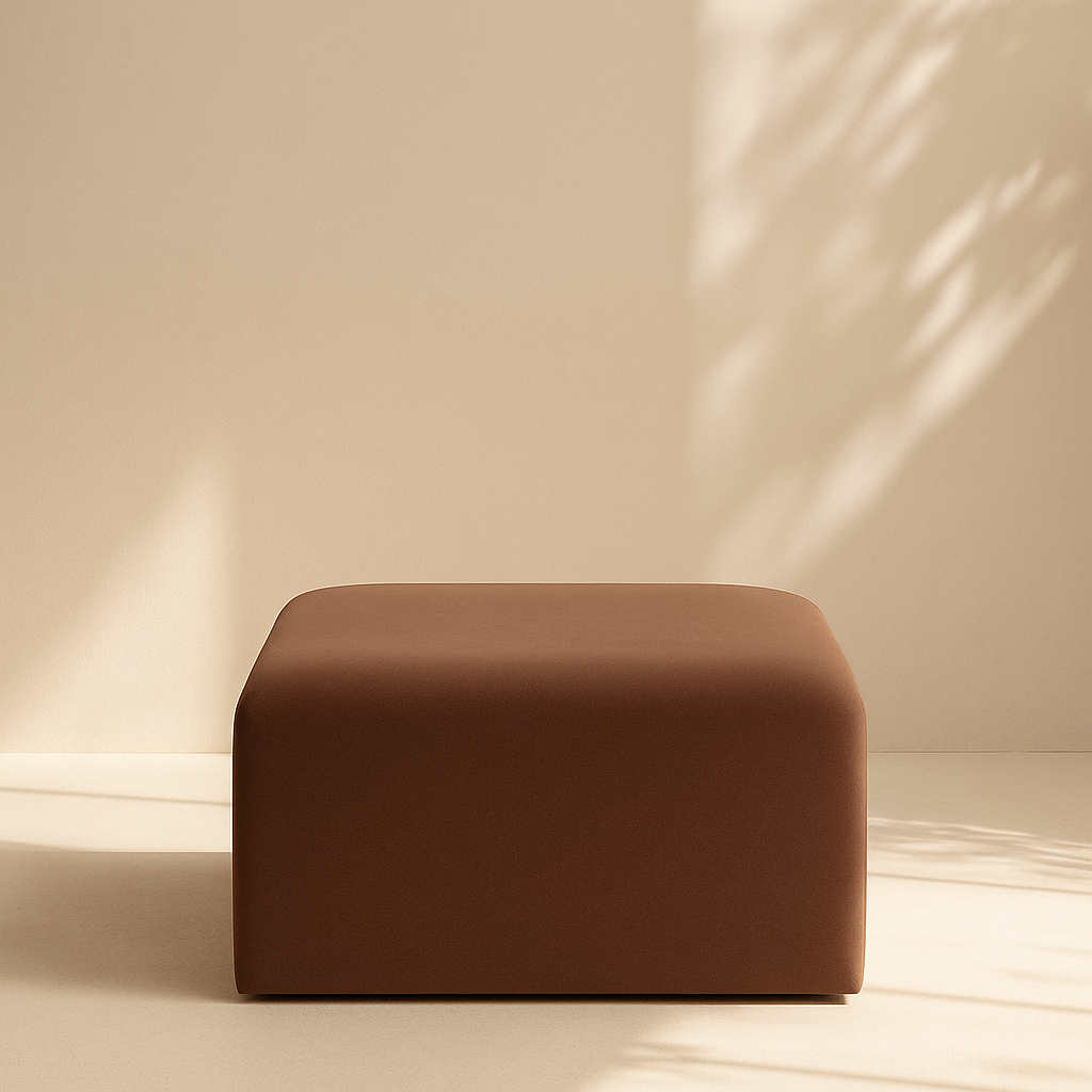 Arc Vegan Leather Ottoman