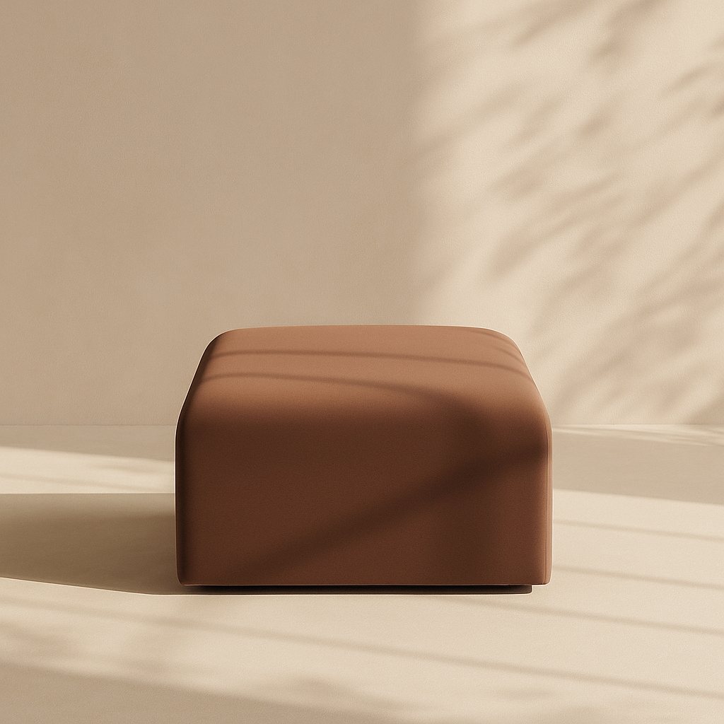 Arc Vegan Leather Ottoman