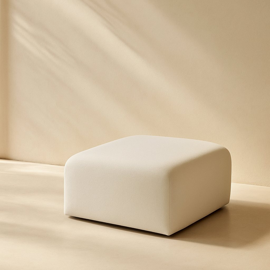 Arc Vegan Leather Ottoman