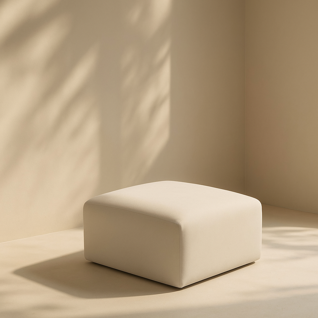 Arc Vegan Leather Ottoman