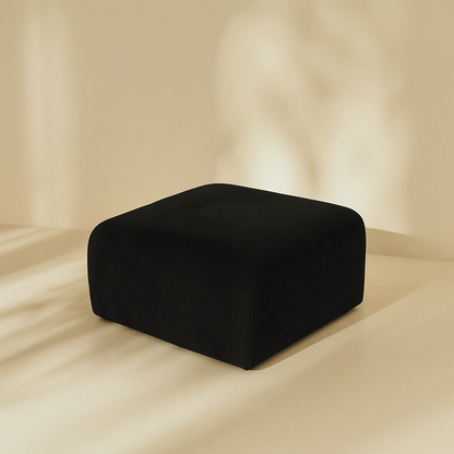 Arc Boucle Fabric Ottoman