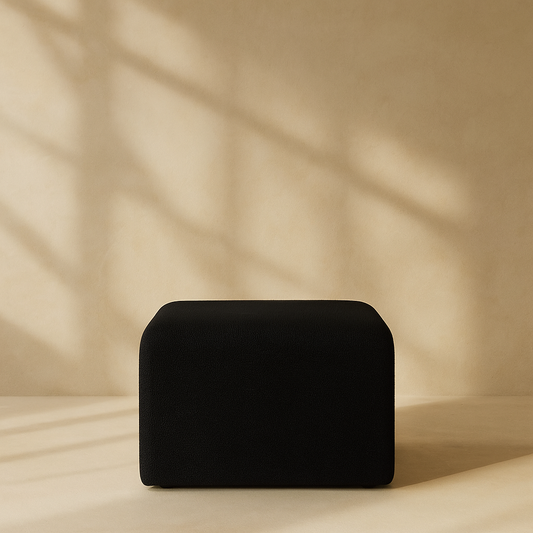Arc Boucle Fabric Ottoman