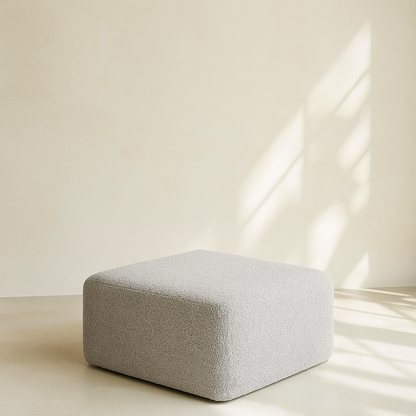 Arc Boucle Fabric Ottoman